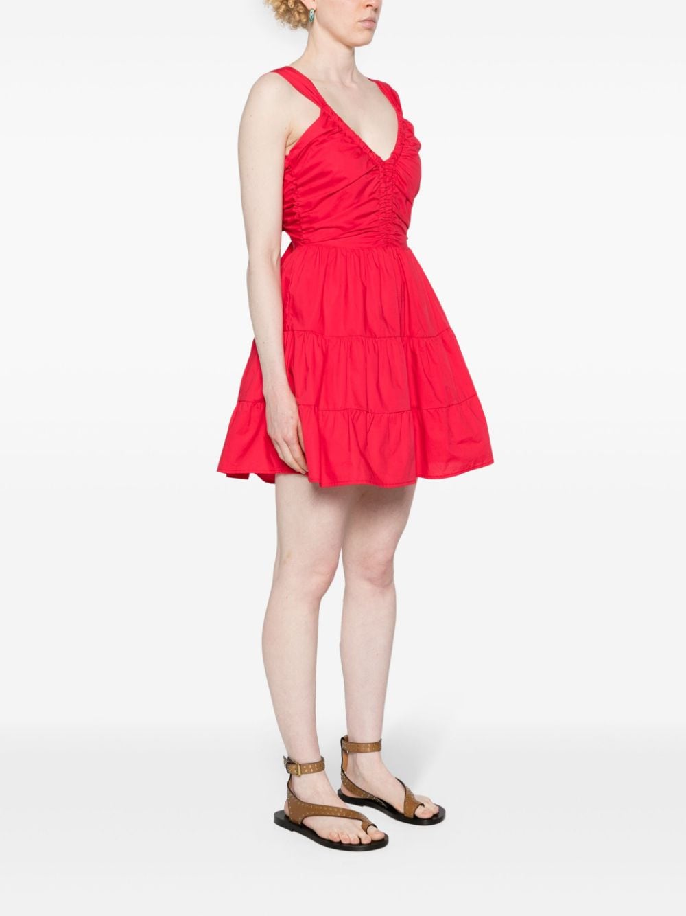 LIU JO Mini-jurk met V-hals Rood