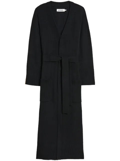 Apparis long waisted-belt cardigan