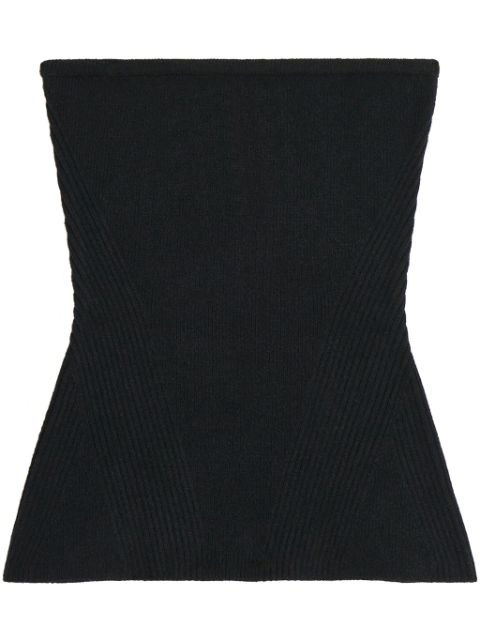 Apparis ribbed-knit bandeau top