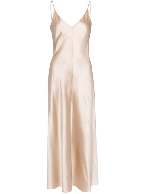 VOZ V-neck slip silk dress