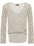 VOZ marl-knit high-low top - Neutrals