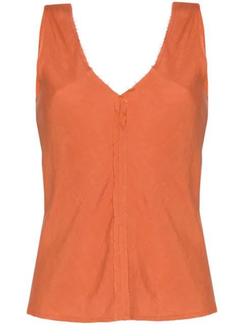 VOZ V-neck seam-detailing top 