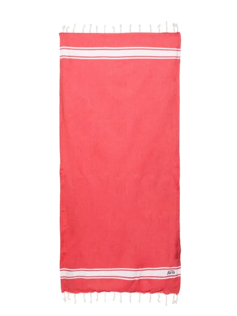 MC2 Saint Barth Kids logo-embroidered cotton beach towel