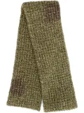 Maison Margiela chunky-knit wool-blend scarf - Green
