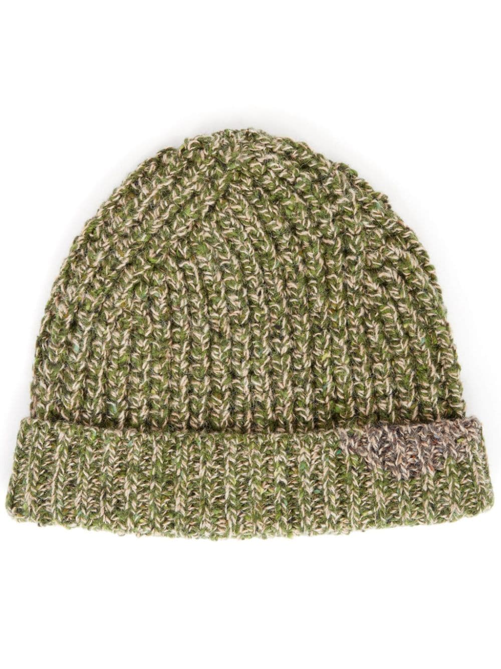 Maison Margiela Mended Chunky-knit Beanie In Green