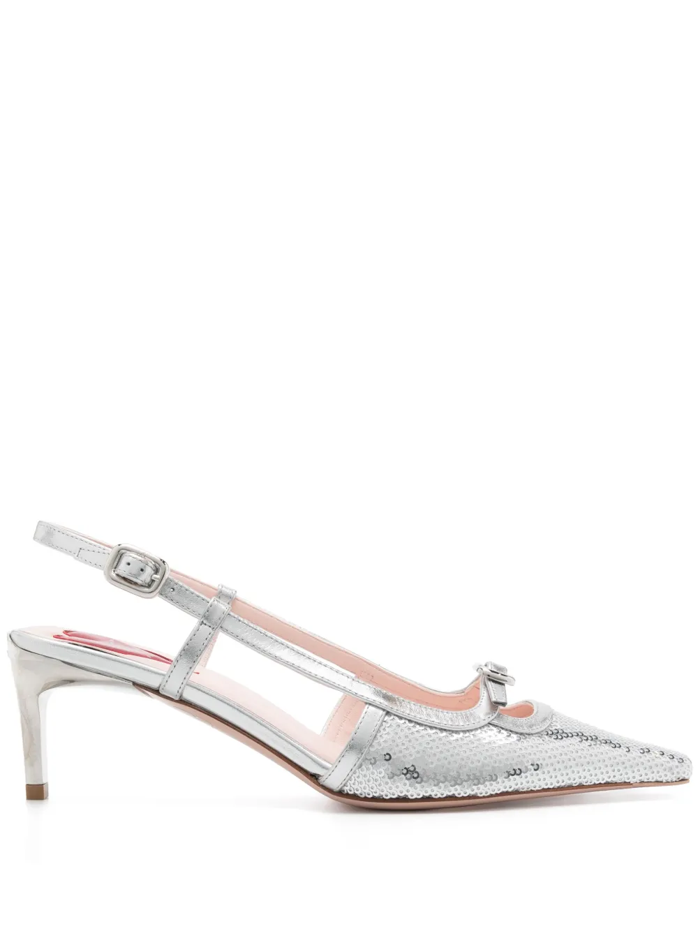 Roger Vivier 55mm Viv' Canard slingback pumps | Silver | Image 1