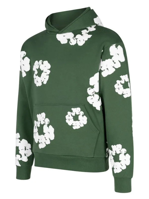 Denim Tears Cotton Wreath-print Hoodie | Green | FARFETCH Denim Tears Cotton Wreath-print Hoodie | Green | FARFETCH