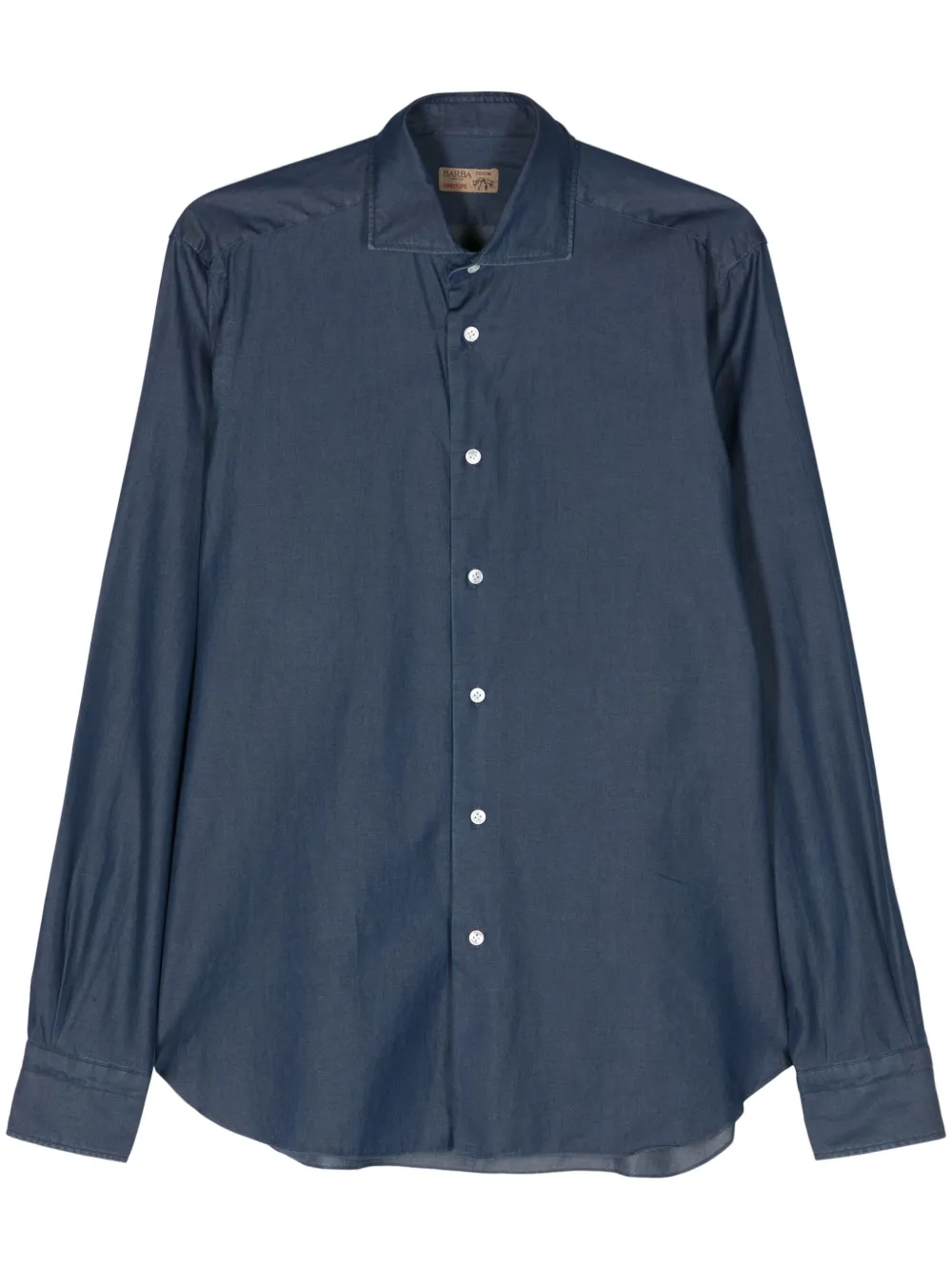 Barba classic-collar chambray shirt | Blue | Image 1