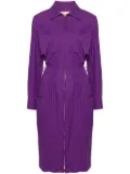 Blanca Vita zip-up long-sleeve dress - Purple