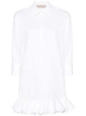 james perse white linen shirt dress JAMES PERSE Linen Mini Shirt Dress