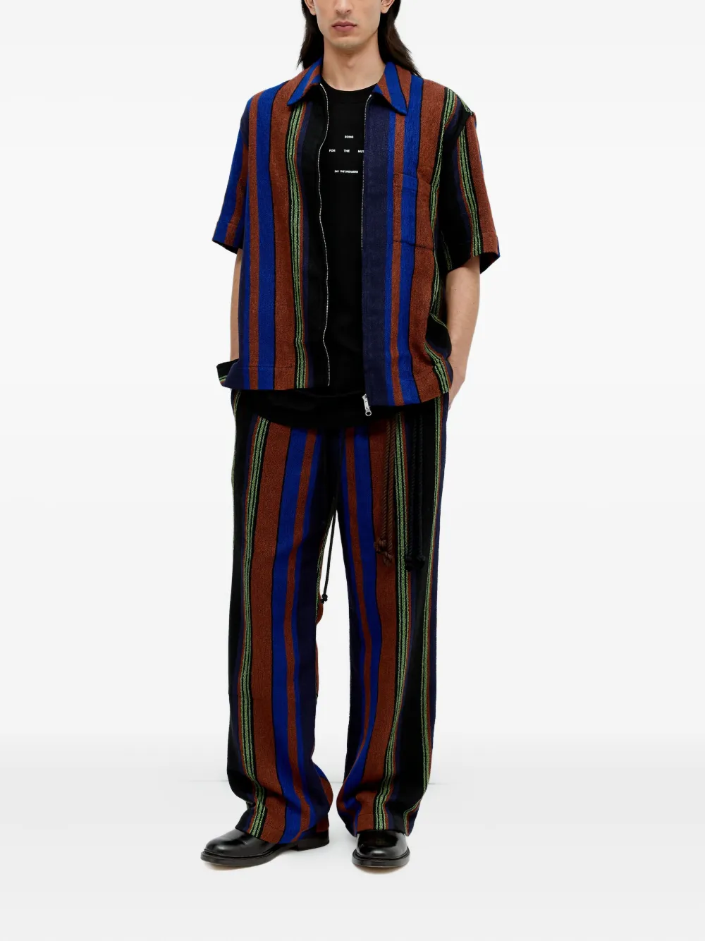 Song For The Mute striped rope-detail trousers | Loose Fit Pants | Image 2