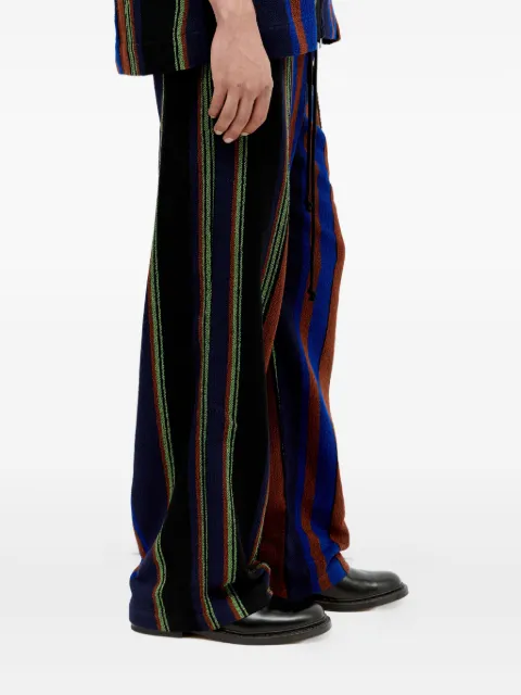 Song For The Mute striped rope-detail trousers
