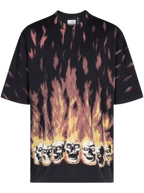 Supreme playera con llamas estampadas de SUPREME x MM6 Maison Margiela