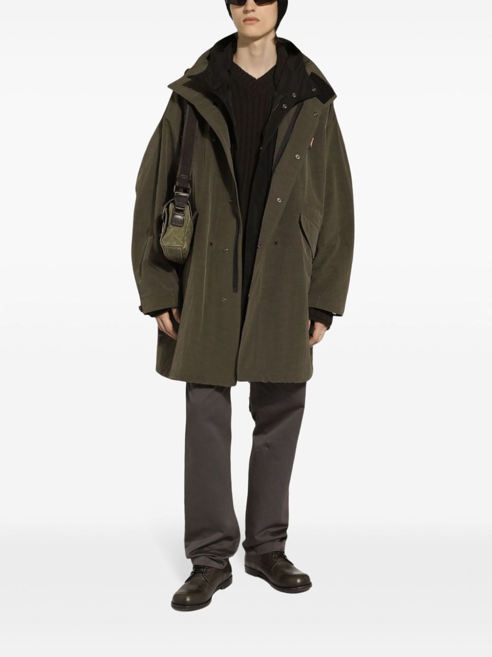 Dolce & Gabbana Oversized parka Groen