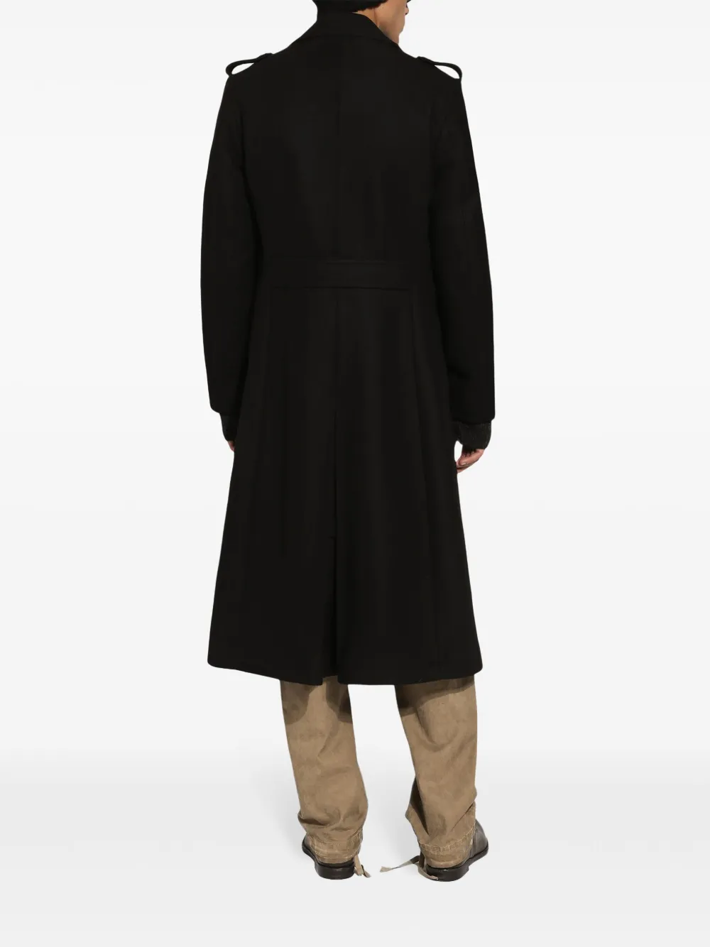 Dolce & Gabbana Jas met logopatch en dubbele rij knopen Zwart