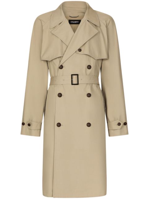 Dolce & Gabbana double-breasted cotton trench coat