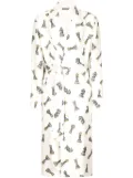 Dolce & Gabbana graphic-print silk bathrobe - White