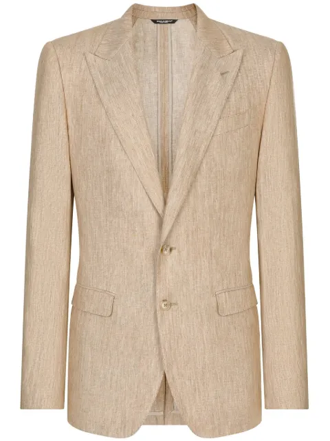 Dolce & Gabbana single-breasted linen blazer