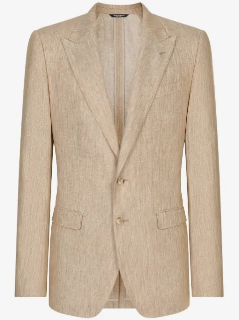 Dolce & Gabbana single-breasted linen blazer