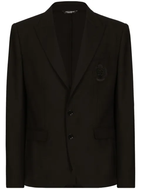 Dolce & Gabbana chamarra con botones y logo bordado