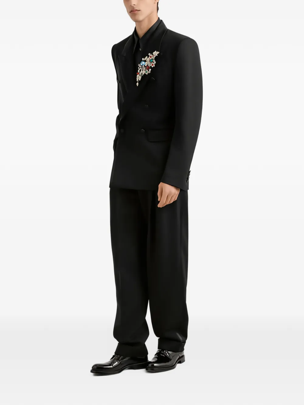 Dolce & Gabbana Wollen jack met dubbele rij knopen Grijs