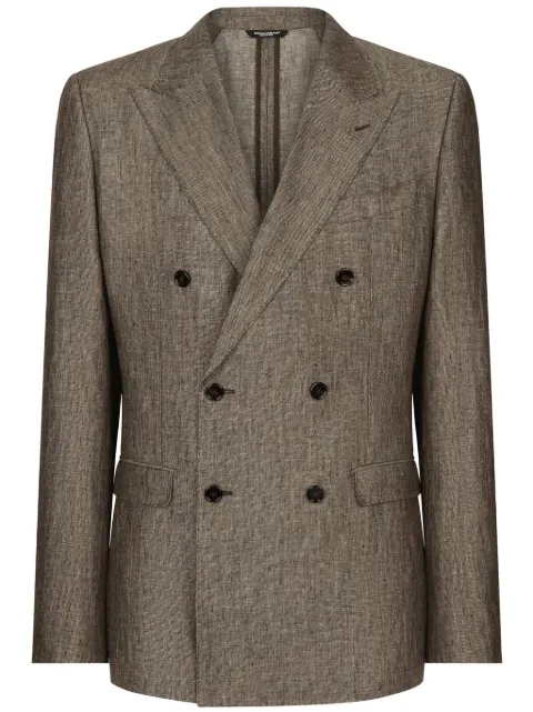 Dolce & Gabbana double-breasted linen blazer