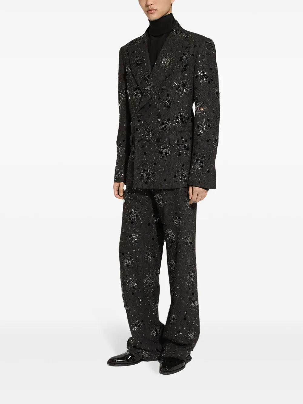 Dolce & Gabbana Blazer verfraaid met pailletten Zwart