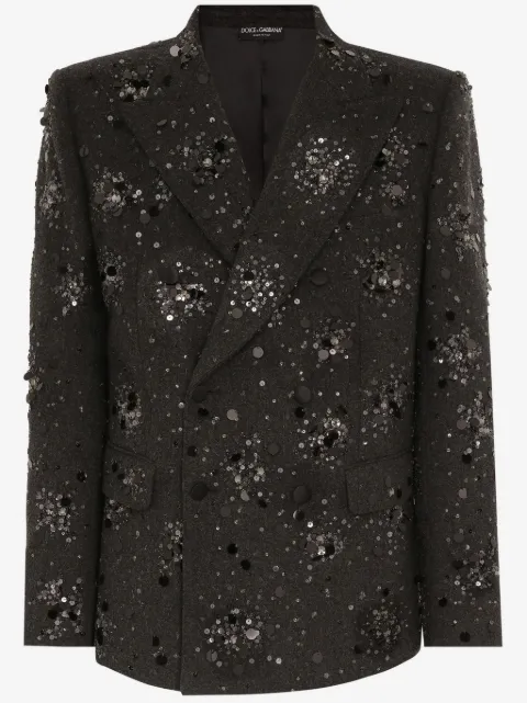Dolce & Gabbana sequin-embellished blazer