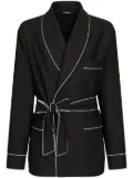 Dolce & Gabbana contrast-trim bathrobe - Black