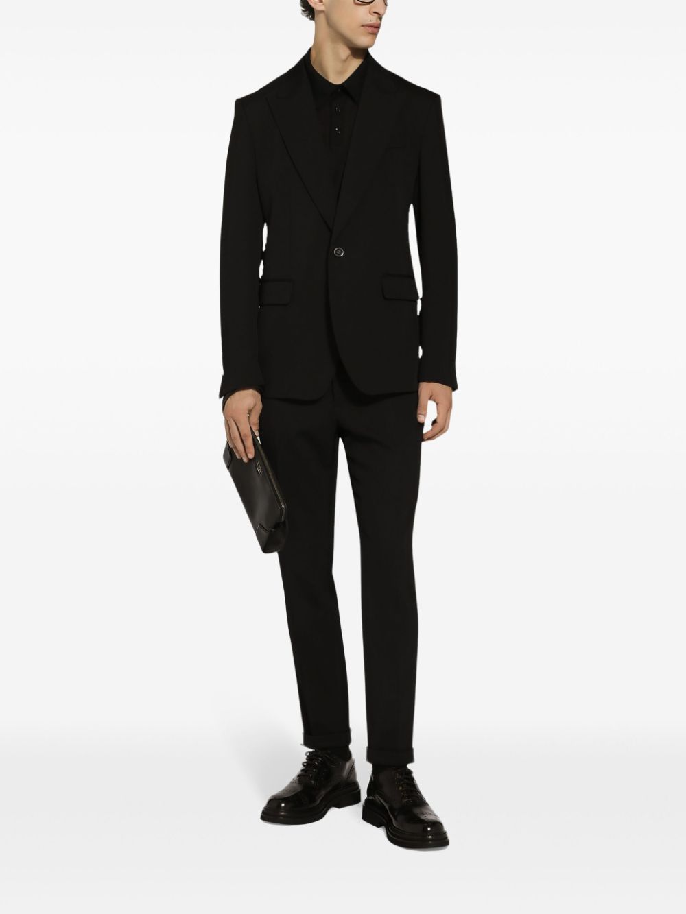 Shop Dolce & Gabbana Peak Lapel Single-breasted Jacket In Black