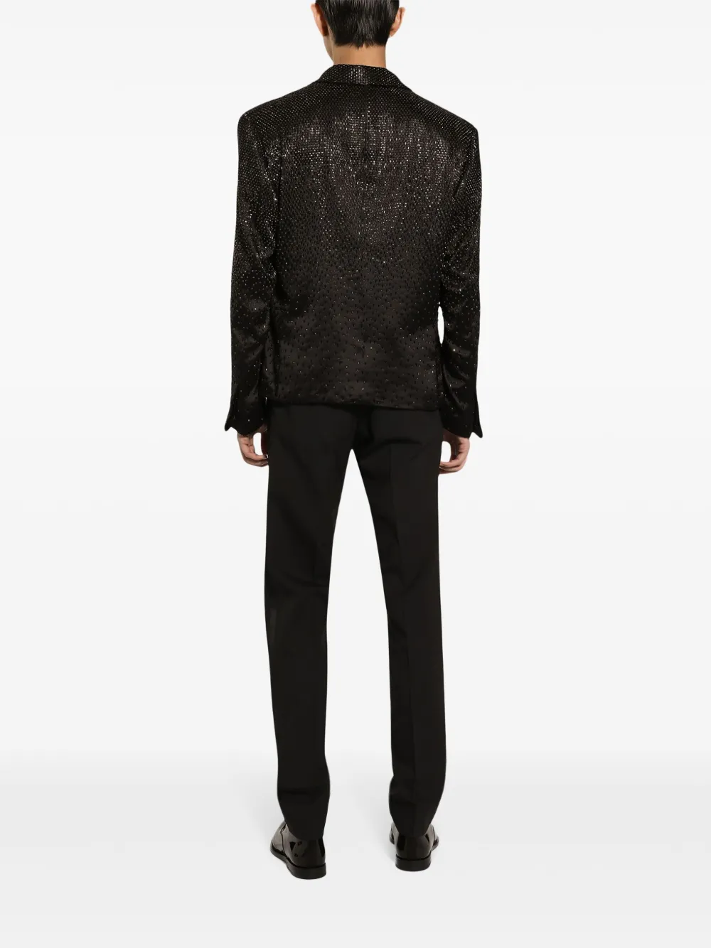 Dolce & Gabbana Verfraaide zijden blazer Zwart