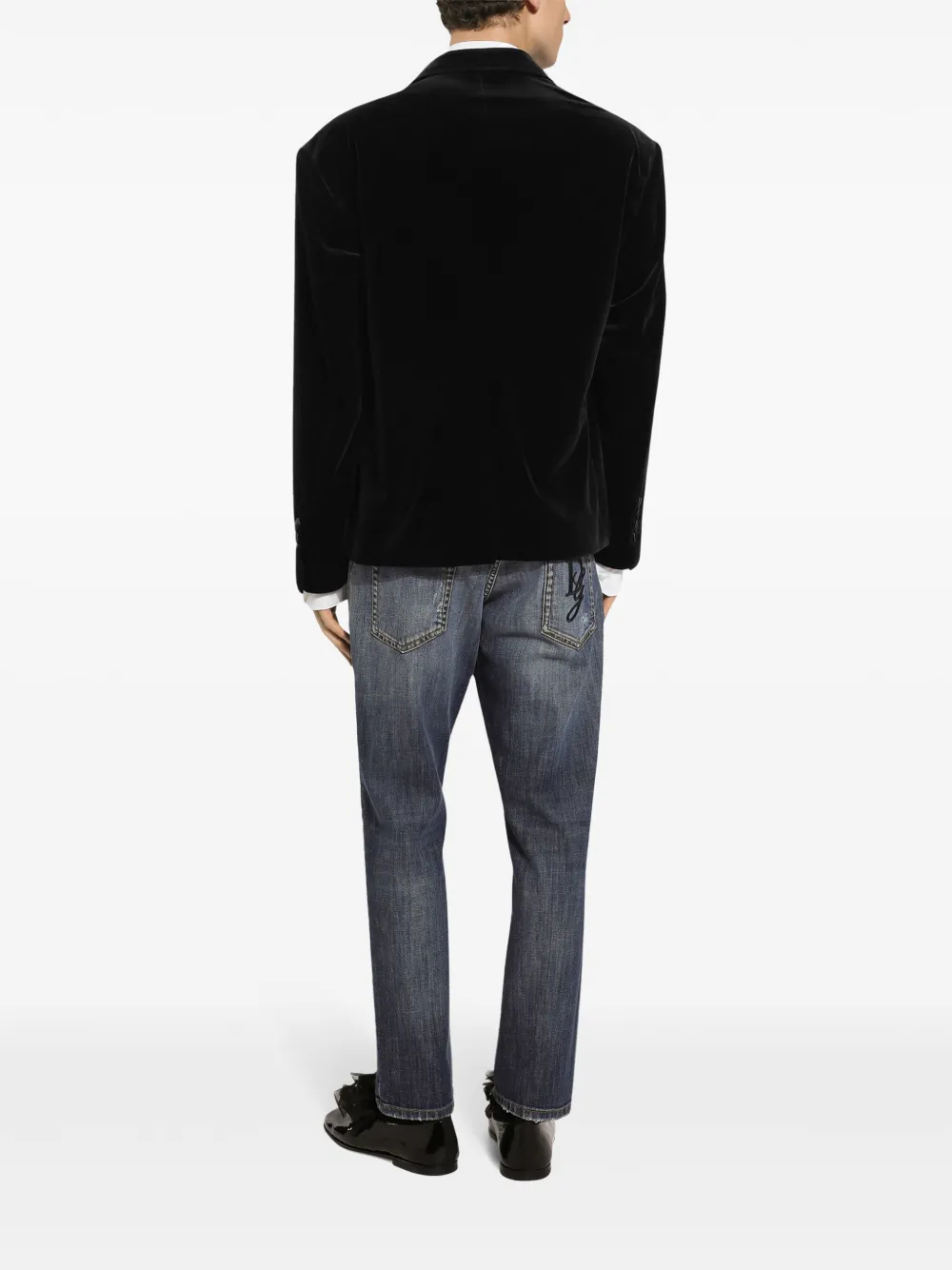 Dolce & Gabbana Blazer met enkele rij knopen Zwart