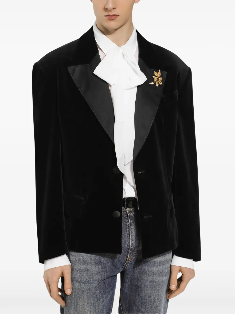 Dolce & Gabbana Blazer met enkele rij knopen Zwart