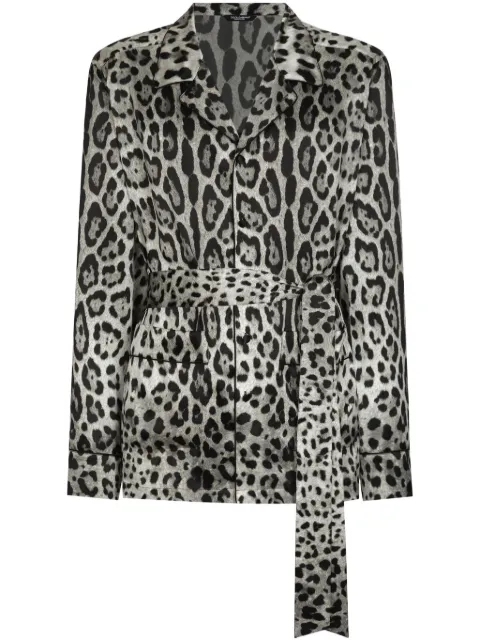 Dolce & Gabbana leopard-print silk shirt