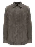 Dolce & Gabbana suede button-down shirt - Grey