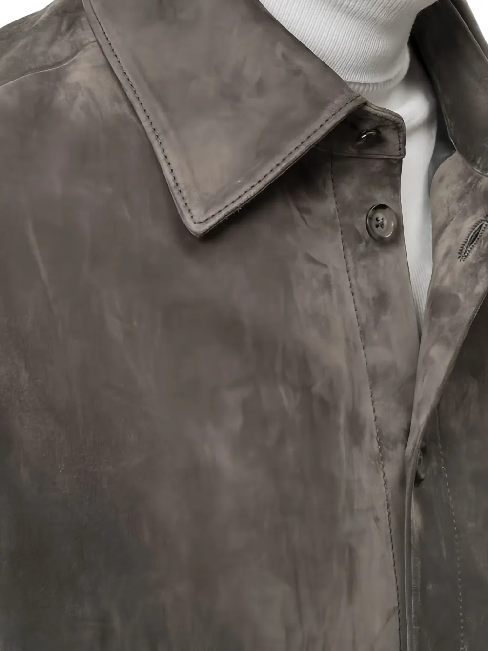 Dolce & Gabbana Button-down suède overhemd Grijs