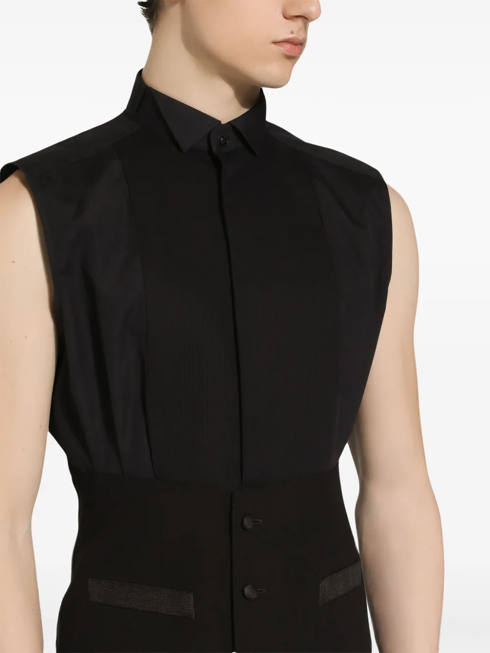 Dolce & Gabbana Mouwloos overhemd Zwart