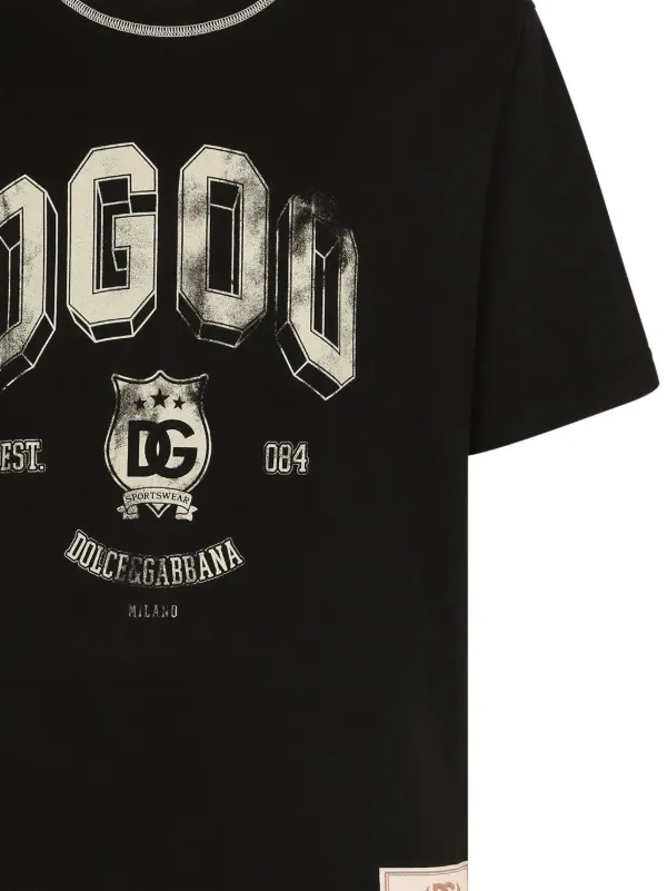 Dolce & Gabbana DG logo-print Cotton T-shirt | Black