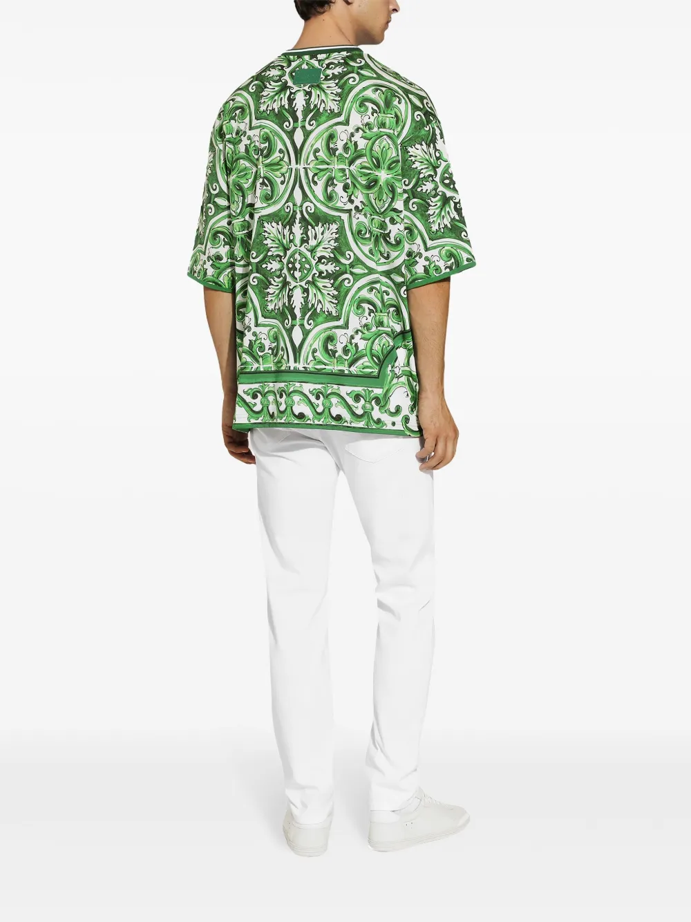 Dolce & Gabbana Katoenen T-shirt met print Groen