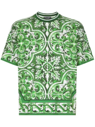 Dolce & Gabbana マヨリカ Tシャツ | グリーン | FARFETCH JP