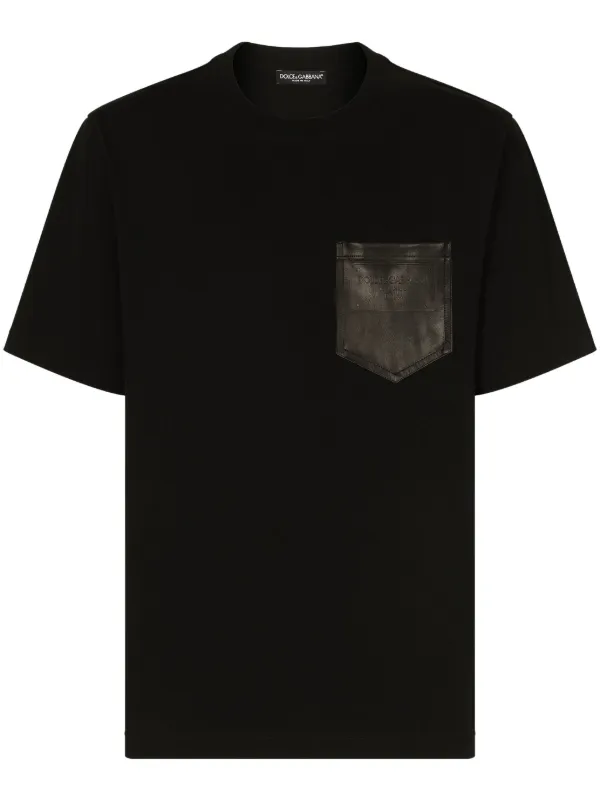 【関税&送料込】Dolce & Gabbana Black Cotton T-Shirt 23608343_53684707_600.jpg