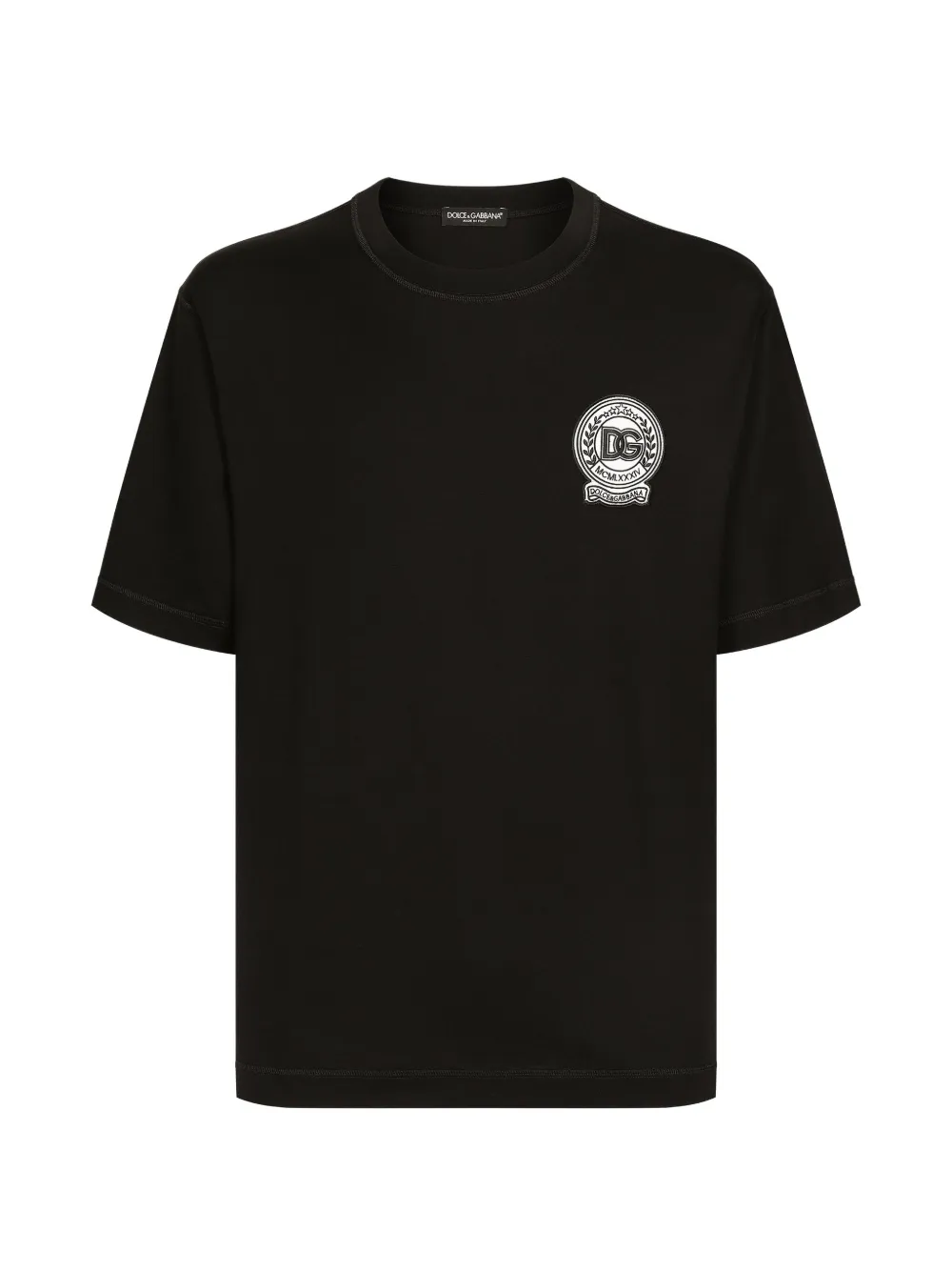Dolce & Gabbana Katoenen T-shirt met borduurwerk Zwart