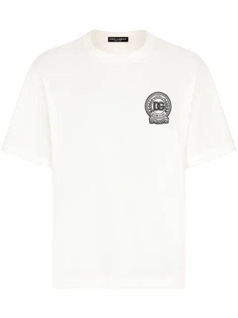 Dolce & Gabbana DG-embroidered cotton T-shirt