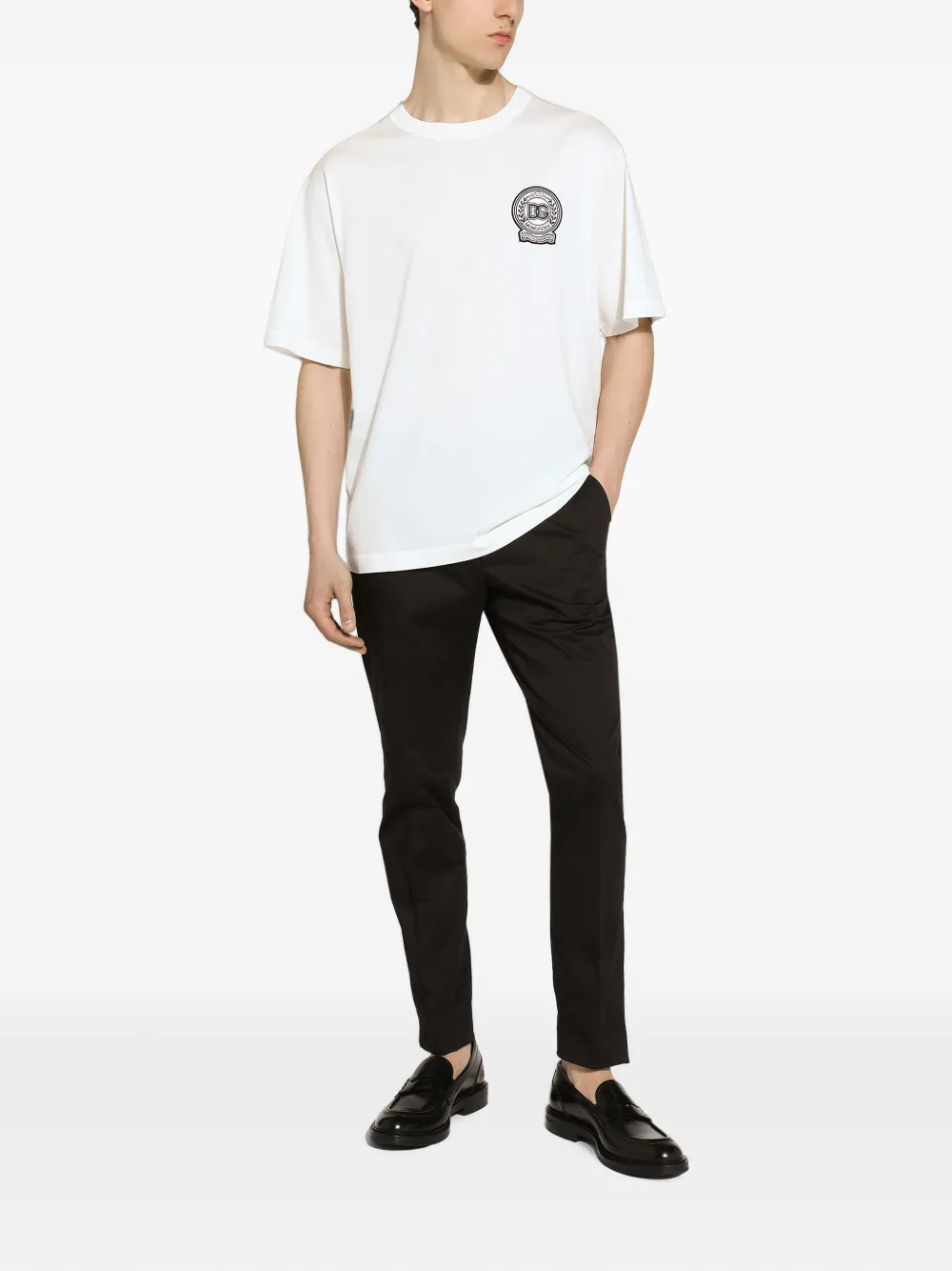 Dolce & Gabbana Katoenen T-shirt met borduurwerk Wit