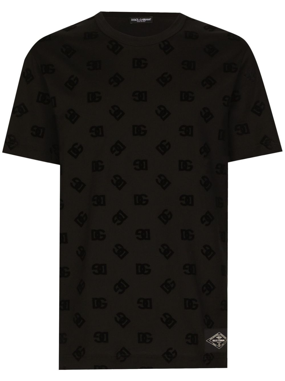 Dolce & Gabbana monogram-print cotton T-shirt – Black