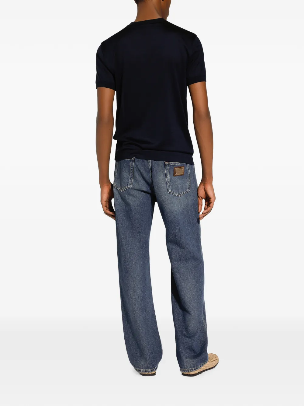 Dolce & Gabbana Heraldic DG T-shirt met geborduurd logo Blauw