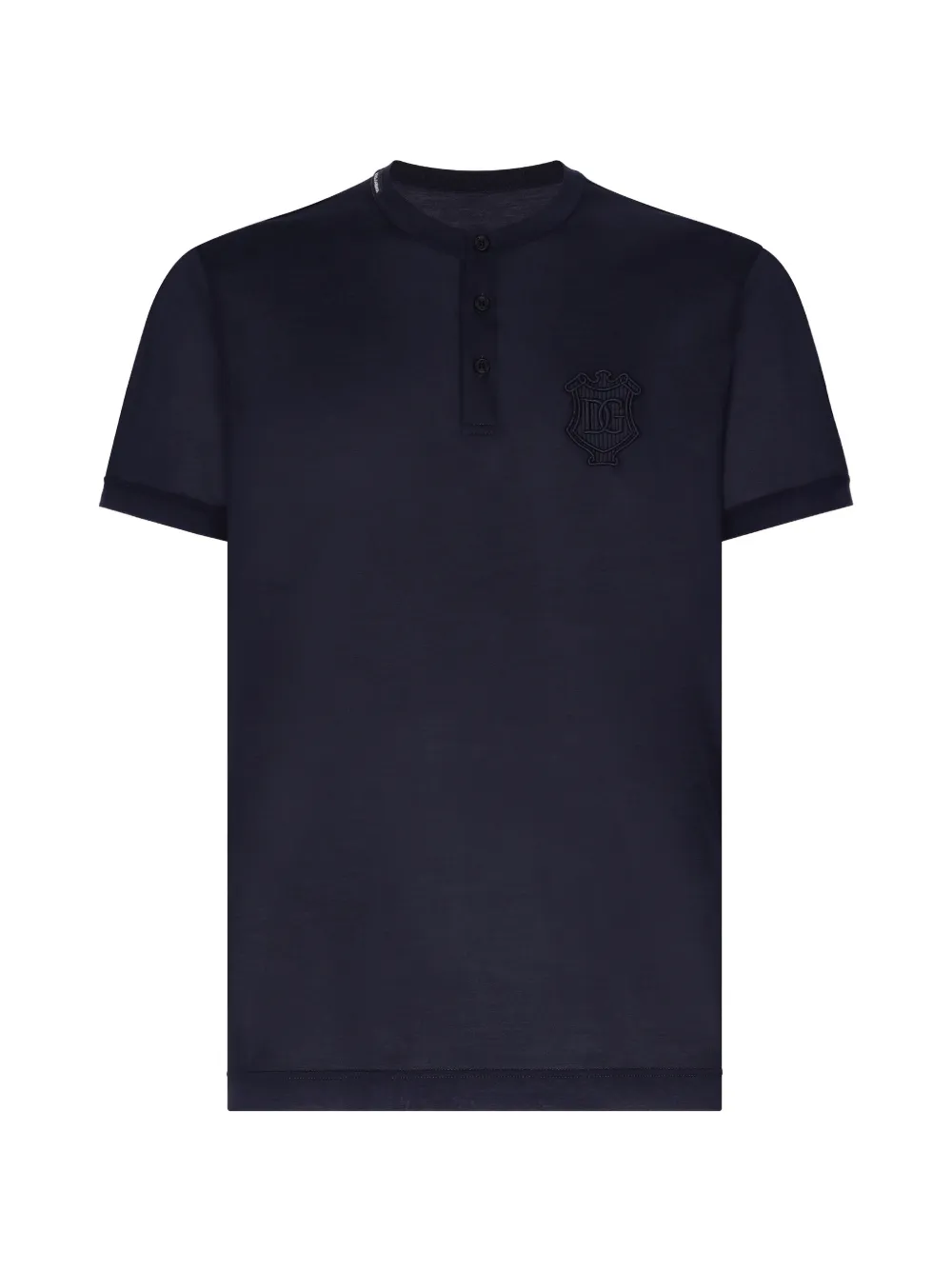 Dolce & Gabbana Heraldic DG T-shirt met geborduurd logo Blauw
