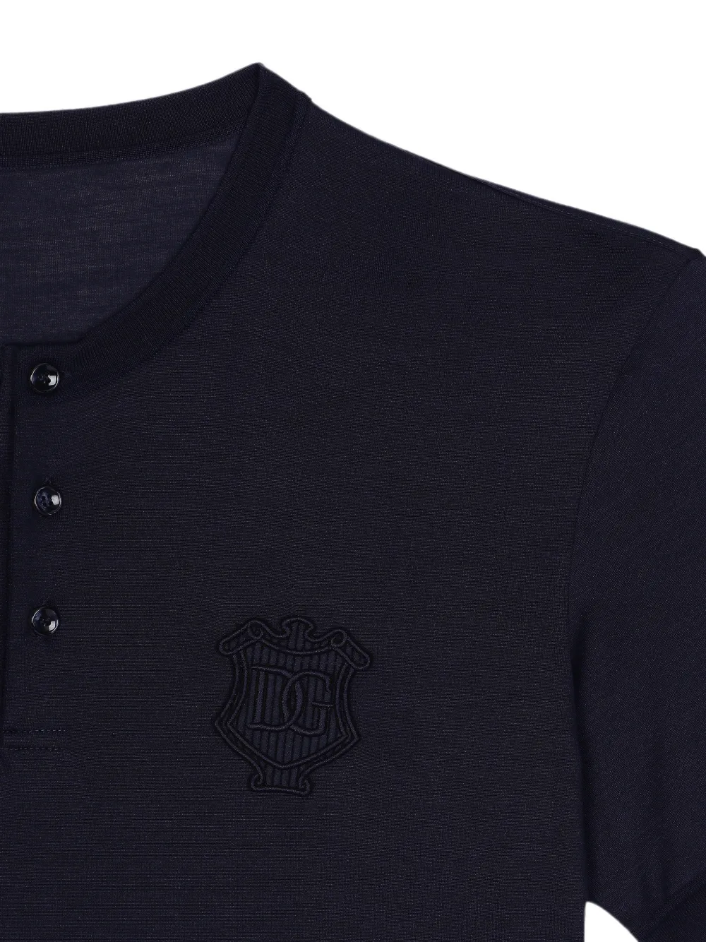 Dolce & Gabbana Heraldic DG T-shirt met geborduurd logo Blauw