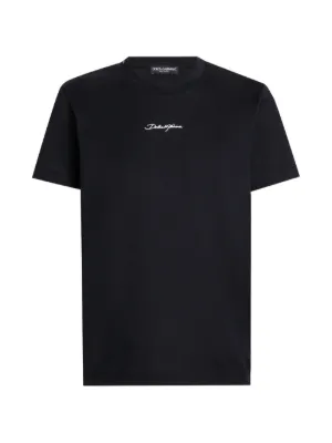 Dolce & Gabbana logo-print Cotton T-shirt | Black | FARFETCH