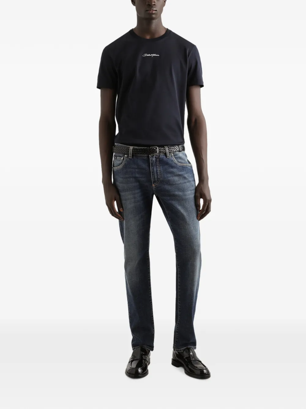 Dolce & Gabbana T-shirt met logoprint Zwart